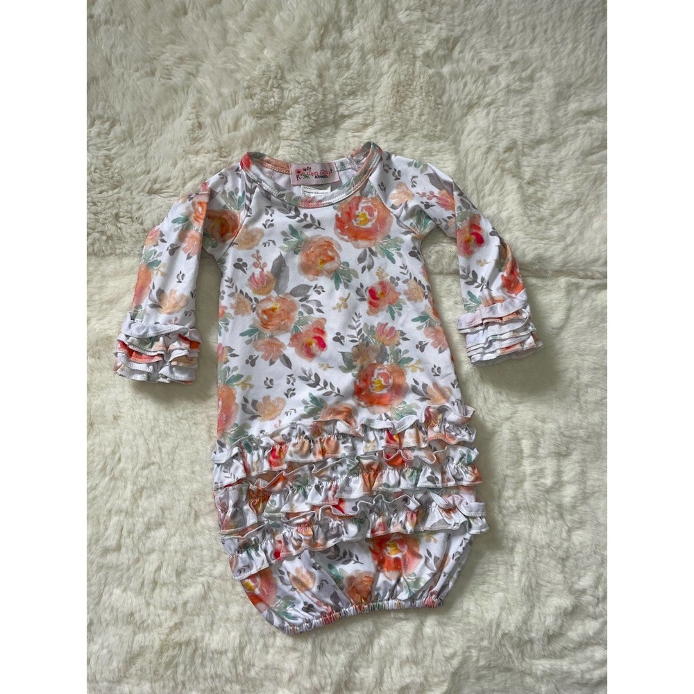Clover Cottage Ruffled Newborn Gown